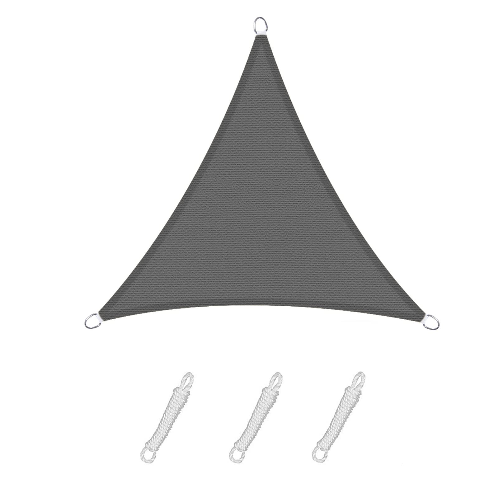 Sunnylaxx Triangular, Sun Protection Awning, Colour Grey, 95% UV Protection, for Outdoor Use, Garden, 3 x 3 x 4.25 m