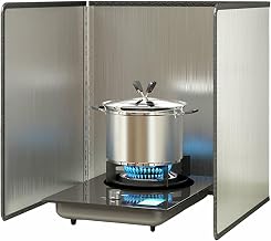 3 Sided Folding Stainless Steel Splatter Guard, Frying Pan Splatter Guard, Stainless Steel Backsplash for Stove, Oil Splatter Guard, Kitchen Anti Splatter Shield Guard
