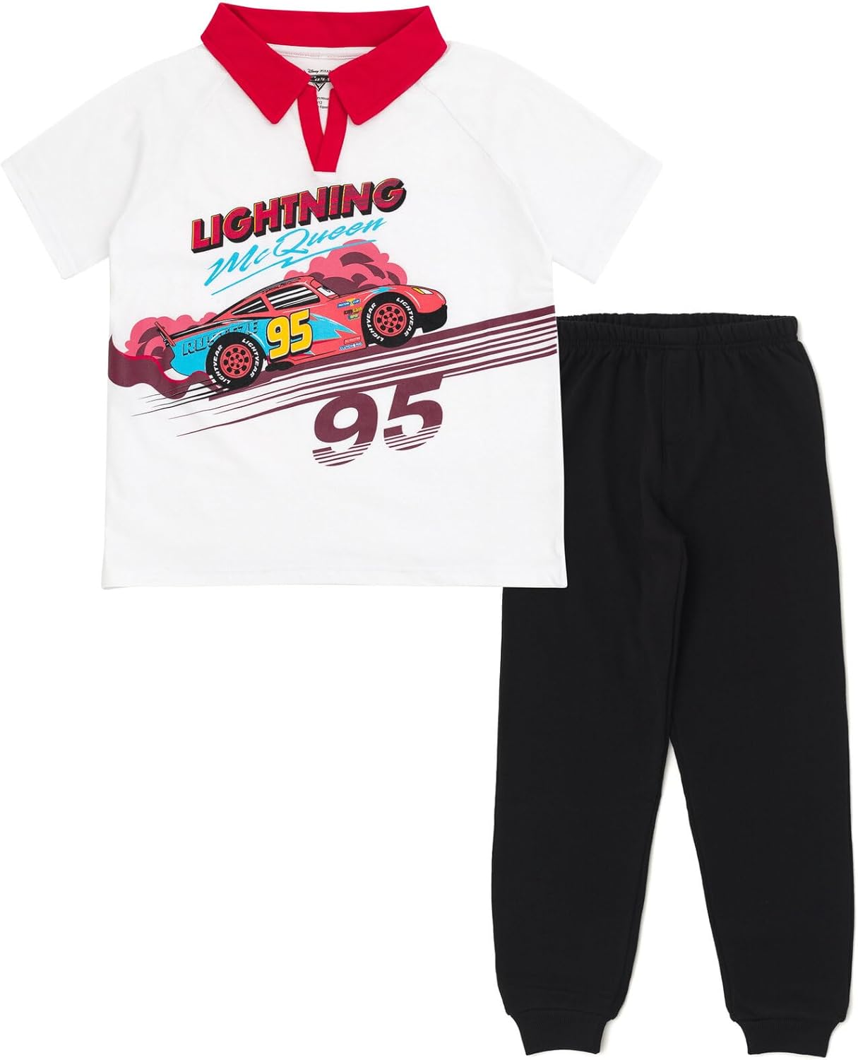 Disney Polo Shirt and Fleece Jogger Pants Outfit Set Toddler to Big Kid Sizes (2T - 10-12)