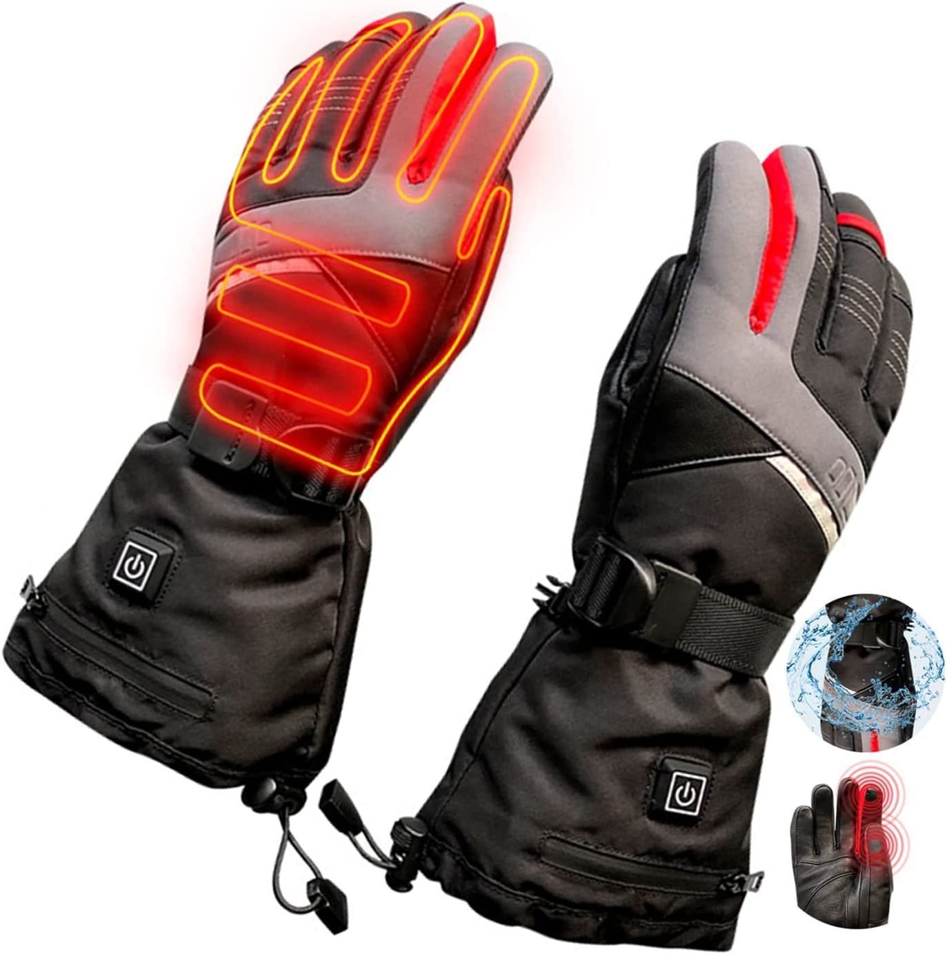 Gants thermiques tactiles CHEWYNP pour moto, équitation et activités extérieures hivernales