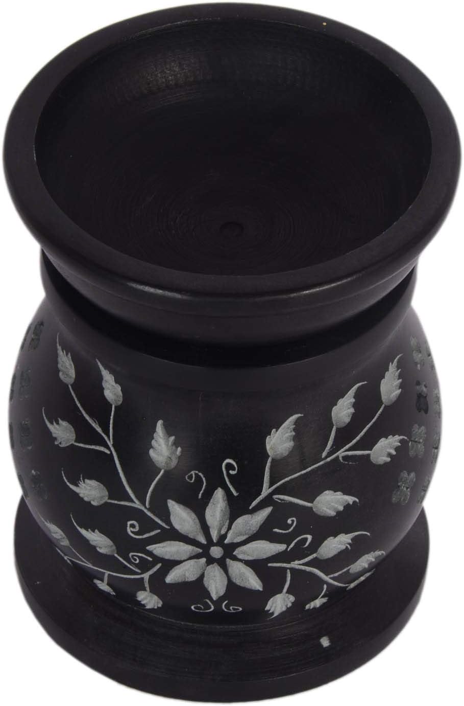 Artist Haat 3" Oil Burner ornamental grille soapstone Wind light & Essential Oil Diffuser, Oil Burner, Oil Warmer with Tea Light Holder for Aromatherapy