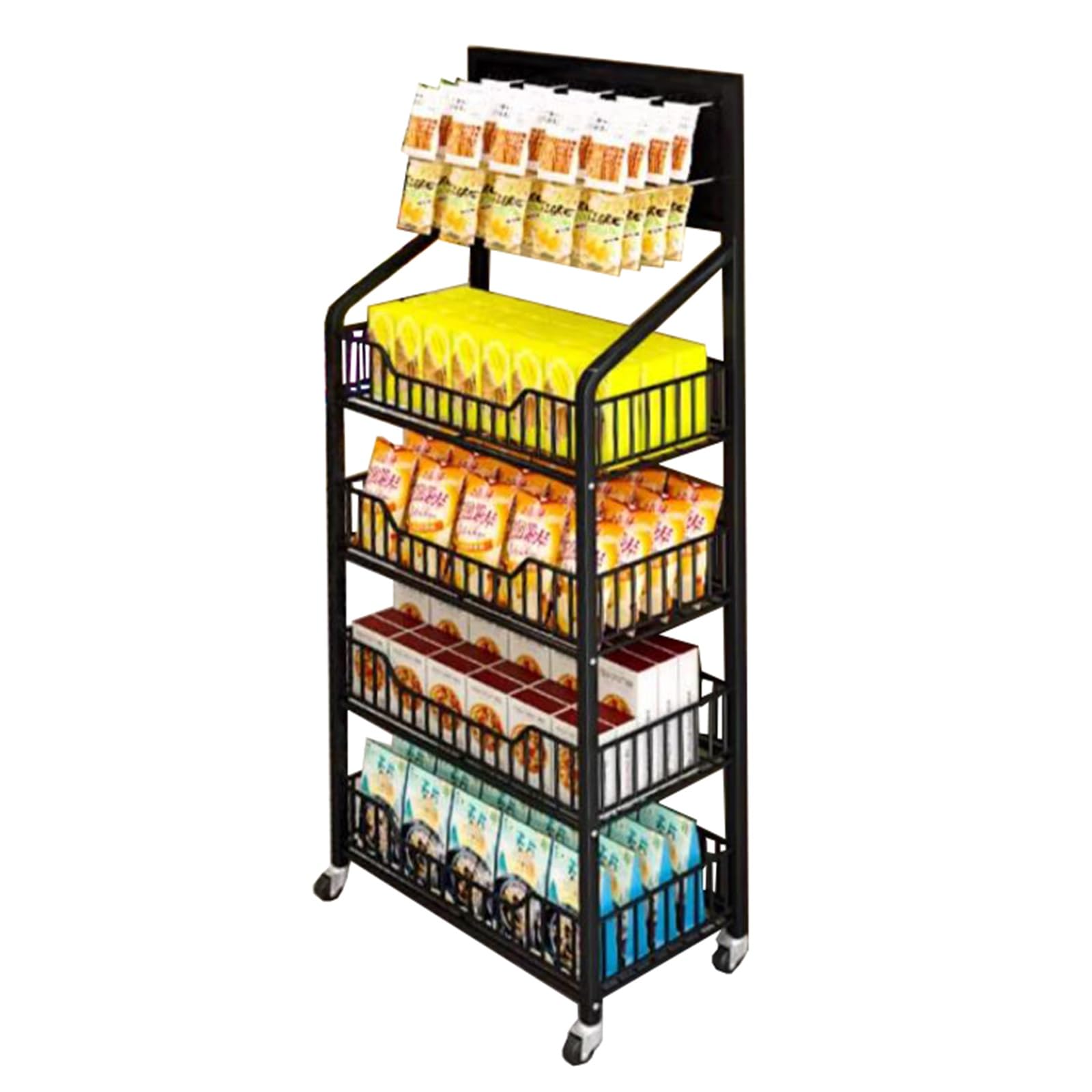 Carrito de snacks para cine en casa: organiza tus dulces con 4 ruedas y ganchos