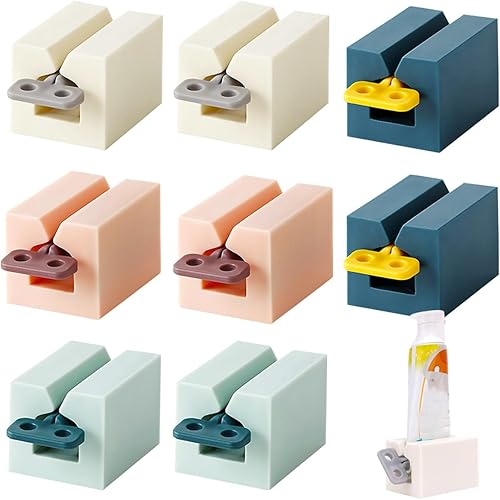 Exprimidor de pasta de dientes, 8 unidades, tubo rodante, exprimidor de pasta de dientes con asas esmeriladas, soporte para pasta de dientes