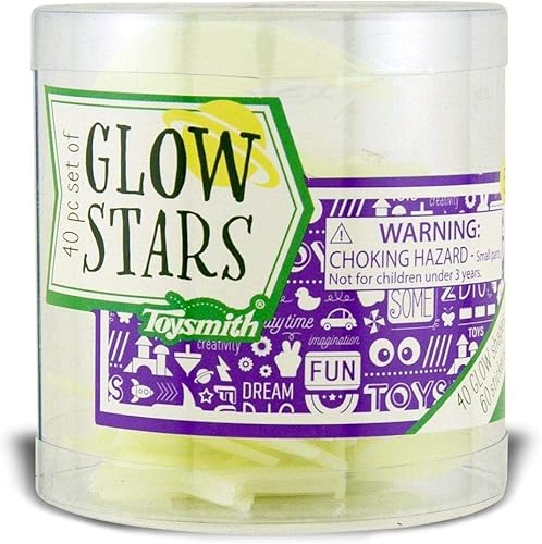 Toysmith Cosmic Glow Stars Decoración de habitación - Calcomanías brillantes - para niños y niñas a partir de 5 años