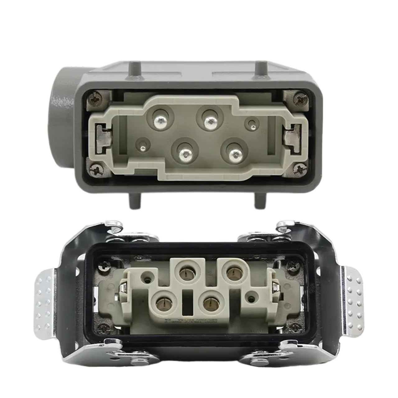 CIRONI Conector Resistente Rectangular, Impermeable Industrial 500V 80A+16A (Color : Lateral Line, Size : 6p)
