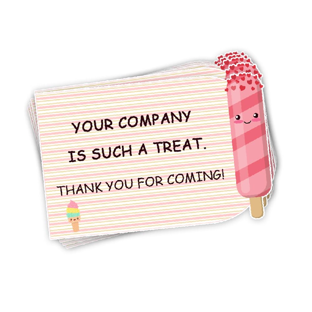 Ice Cream Theme Gift Thank You Tag | Candy Ice Cream Birthday Party Favor Card Pack of 20-image-42