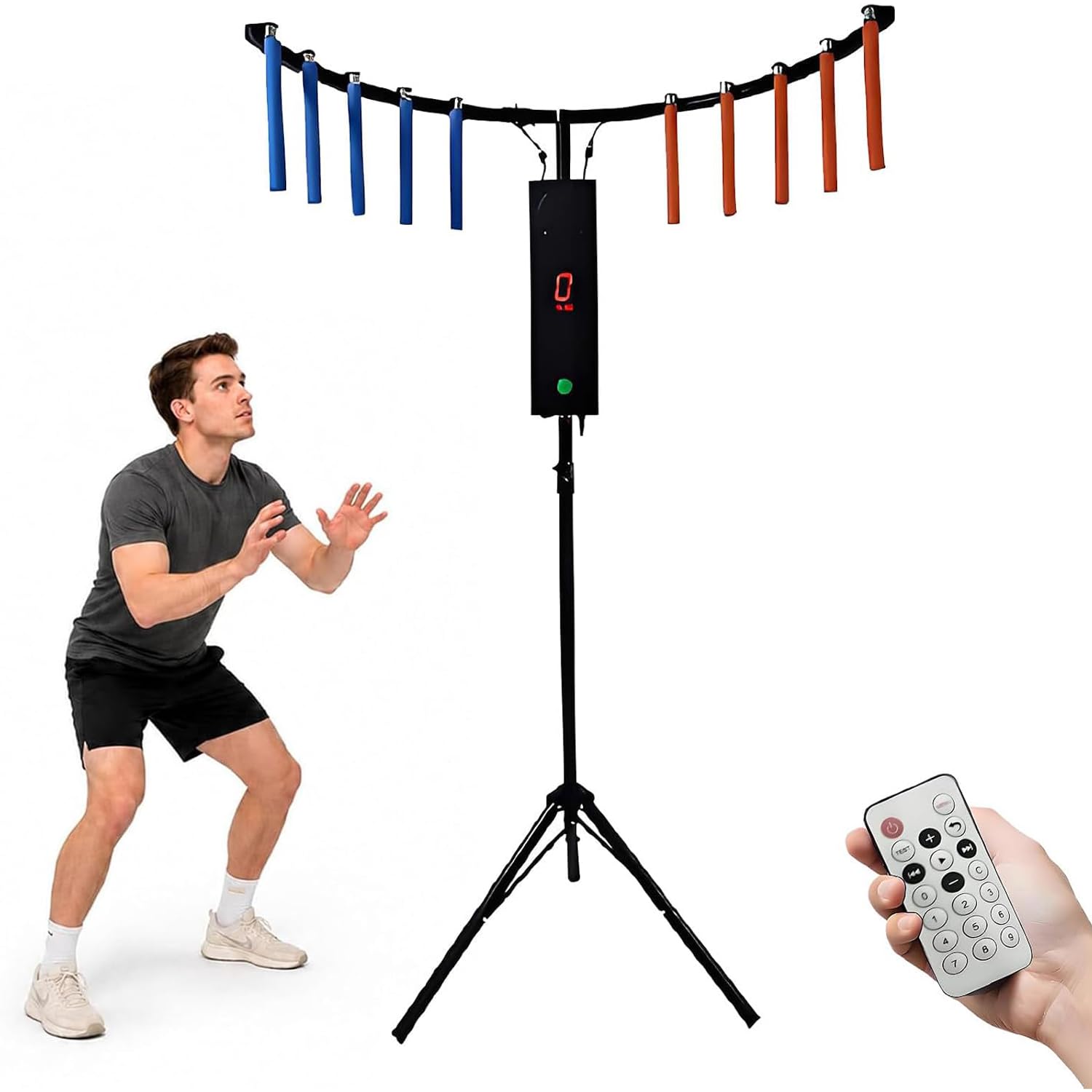 Juego De Atrapar Palos para Desarrollar La Coordinación Mano-Ojo, Máquina Recreativa con Luces Y Sonido, 3 Modos De Desafío, 10 Niveles De Velocidad, 6 Niveles De Dificultad, Ideal para Fiestas Y