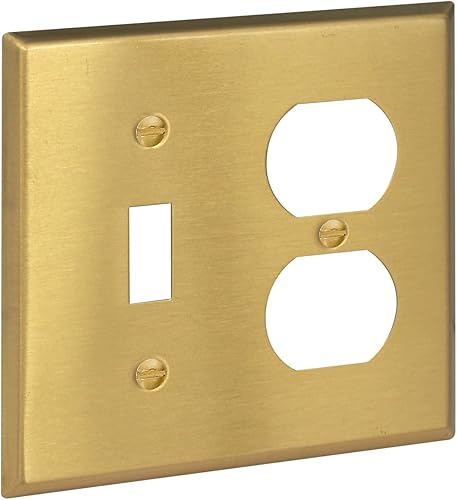 Vista 39 de Rio Salto BRASS - Cubiertas de interruptor de luz de palanca de metal dorado, placa de pared de interruptor de palanca individual, placa de pared