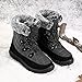 ZEENXIUYA Snow Boots Women Warm Cold Protection Fashion Lace-Up Cold Mid Calf Protection Waterproof Lightweight Snow Boots Thick Warm Lining Grey/Size 11