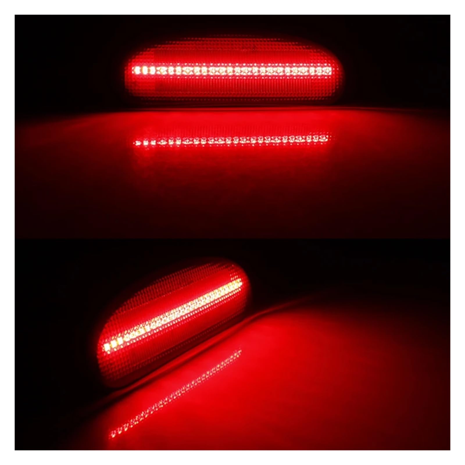 Pasuje do NISAN CUBE 2009-2014 lampa nadkola światła drogowe światła parkingowe wędzone/czerwone soczewki czerwona dioda LED tylne światła obrysowe boczne tylnego zderzaka(Red Lens)