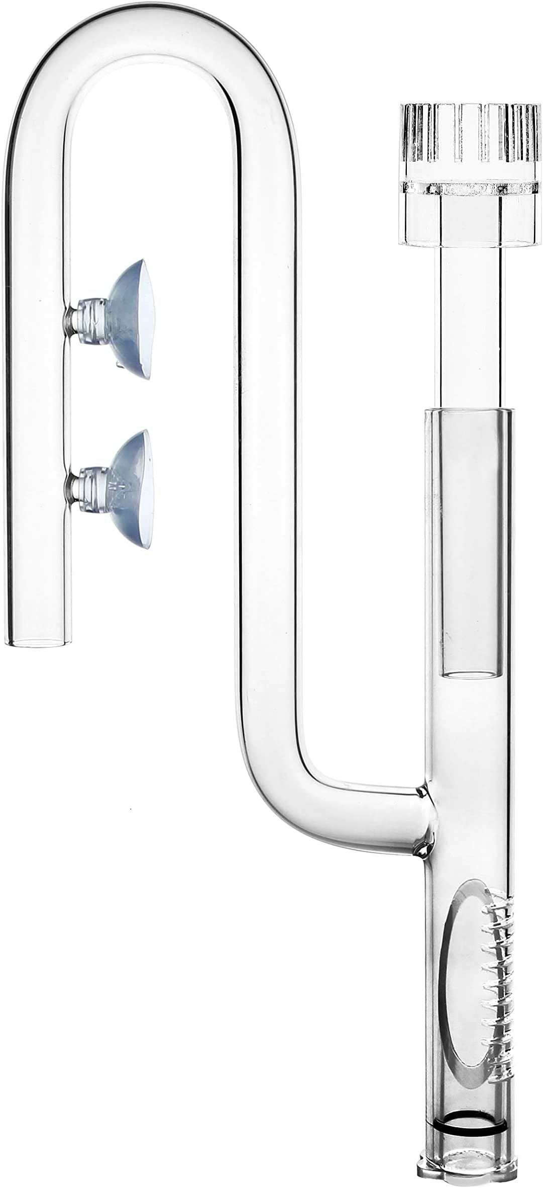 Glass Lily Pipe Inflow with Surface Skimmer for Aquarium Planted Tank (20mm for 19/25mm (3/4'' i.d.) tubing)