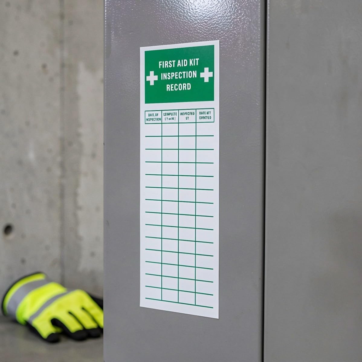 10pcs Inspection Record Stickers for First Aid Boxes, Paper Labels