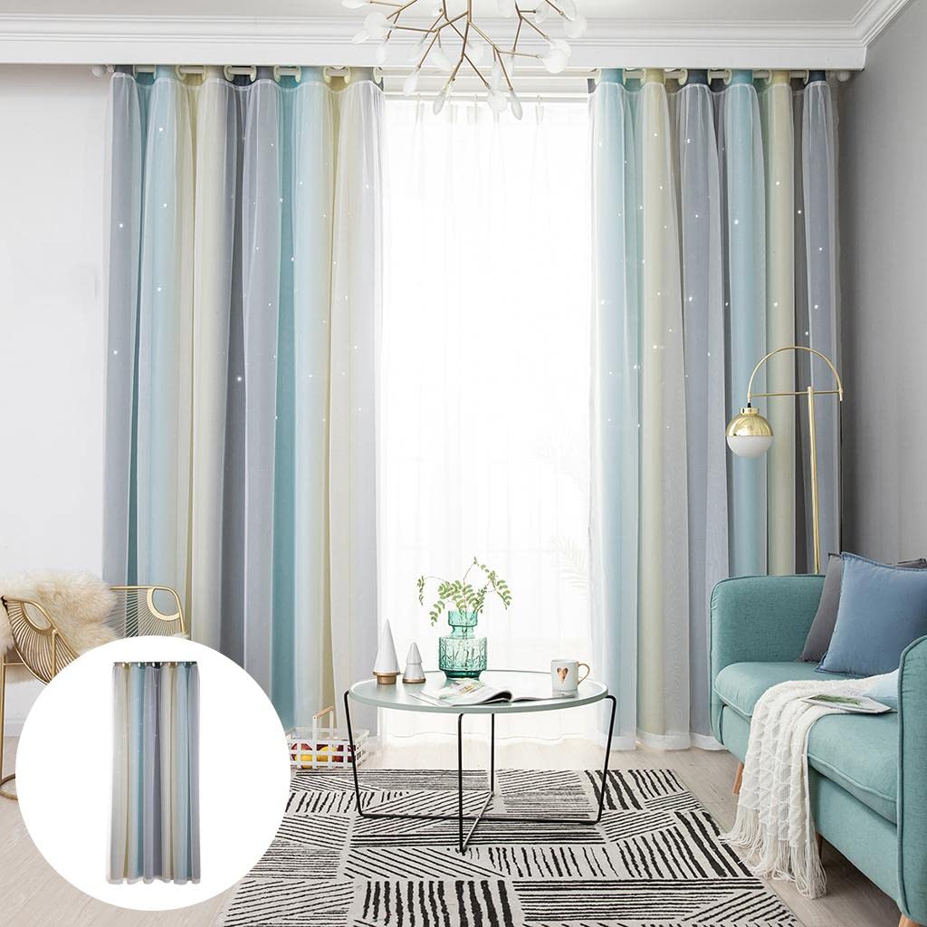 Blackout Curtain for Patio Extra Long Block Heat Grommet Top Divider Window Beige-image-26