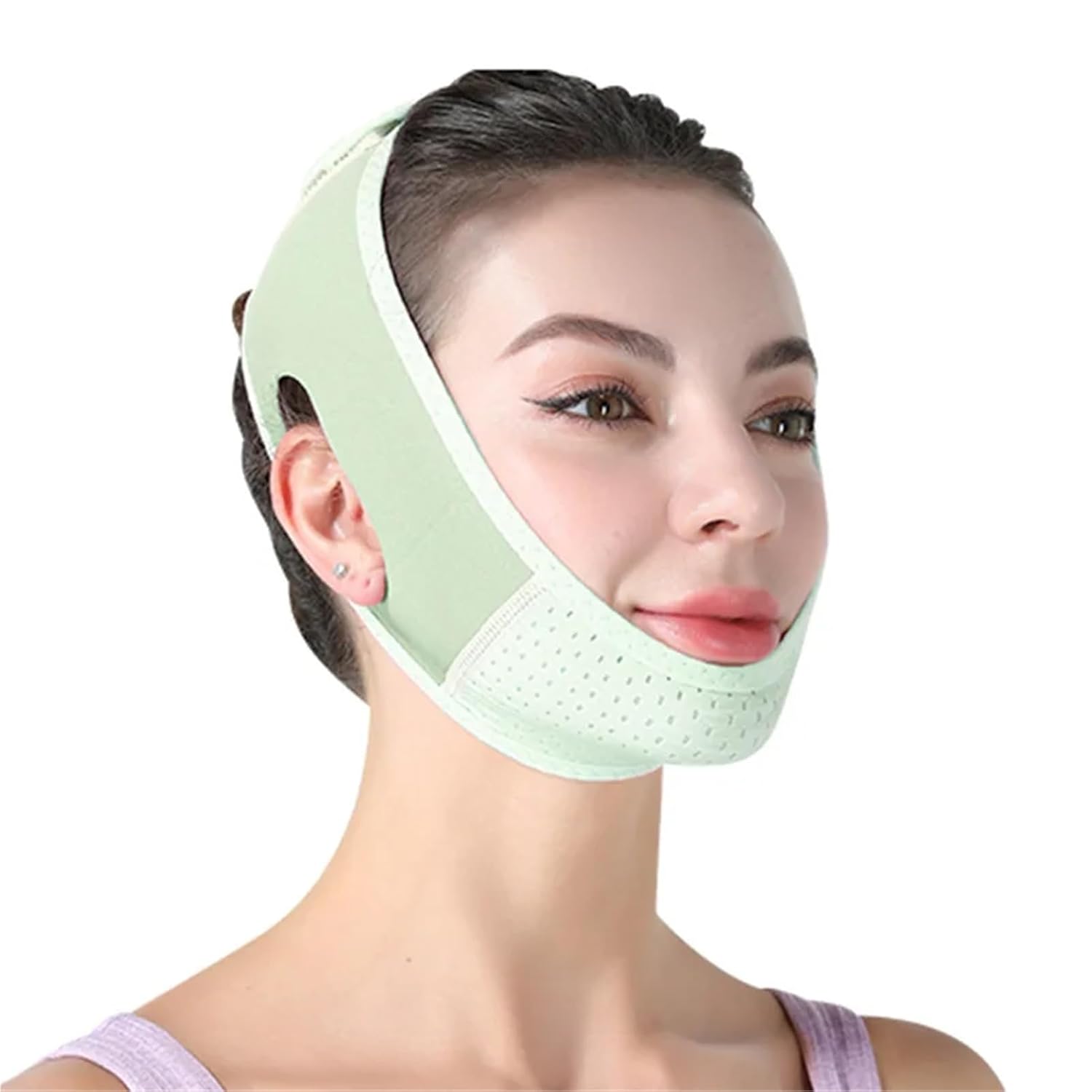 Facial Slimming Strap Double Chin Face Sheath Masque Menton Bandage Slimming Mask Lifting Band Visage(4-Green)