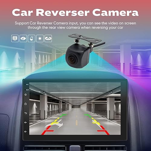 Miniatura 6 de KUNFINE Universal CarPlayAndroid Auto Autoradio Android FM Radio Navegación del Coche Estéreo Pad Reproductor Multimedia GPS 7 "IPS Pantalla Táctil