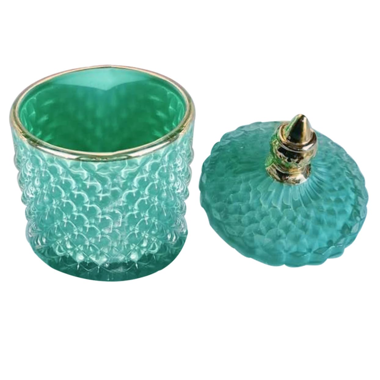Mipcase Barattolo di Vetro per Caramelle e Biscotti Coperchio Ermetico, Contenitore Alimentare Multifunzione, Protezione degli Oggetti al Suo Interno, Colore Blu