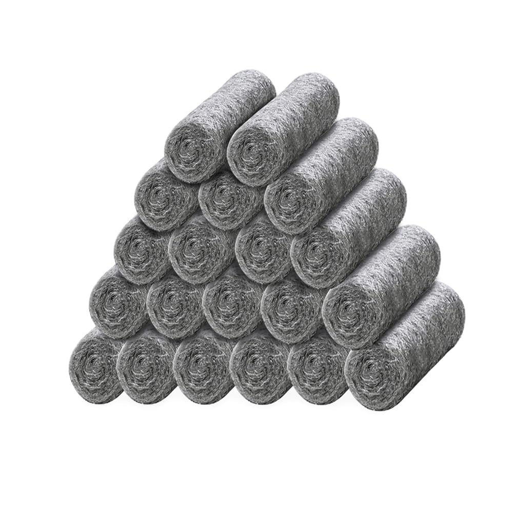 ARVO Steel Wire Wool Pack of 20 – Grade 0 Steel for Mice Control, Cleaning & Polishing – Fine Wire Wool Mice Blocker for Small Gaps – 20 Small Rolls (Each 2.3 cm x 7 cm)-image-20