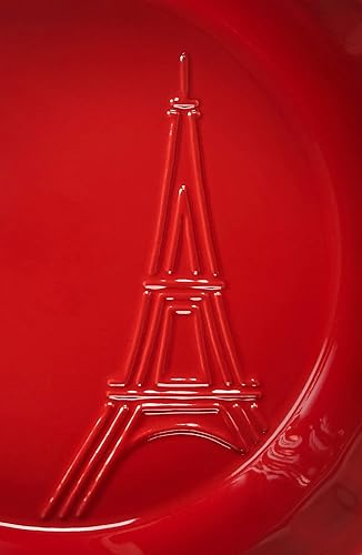 Miniatura 4 de Le Creuset Eiffel Tower Collection - Plato de cerámica para tartas, 9 pulgadas, color cereza