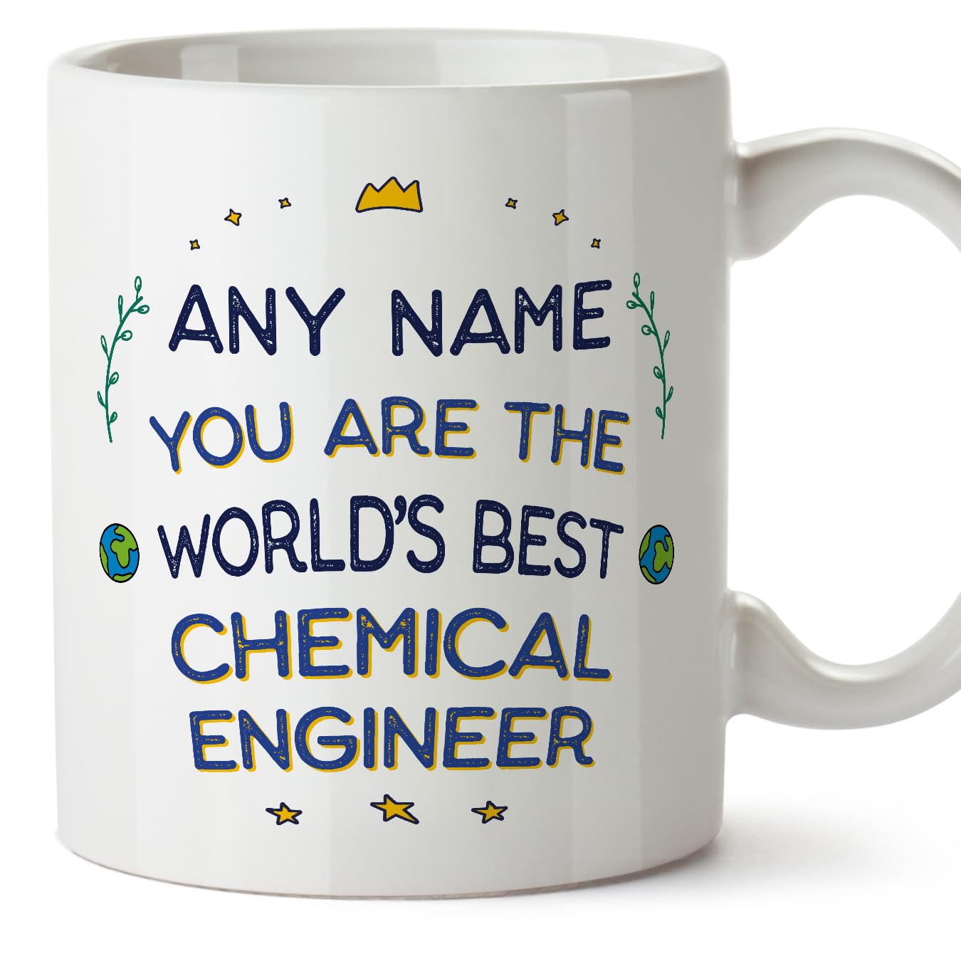 MUGFFINS Personalised Mug for Chemical Engineer - in English - World's Best - Funny Custom Gift for Colleagues - Ceramic 11oz Mug