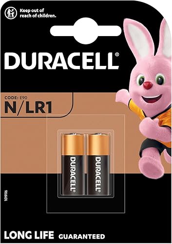 Duracell Batería alcalina N de 15 V paquete de 2 unidades batería alcalina N de 15 voltios larga duración para dispositivos médicos llaveros