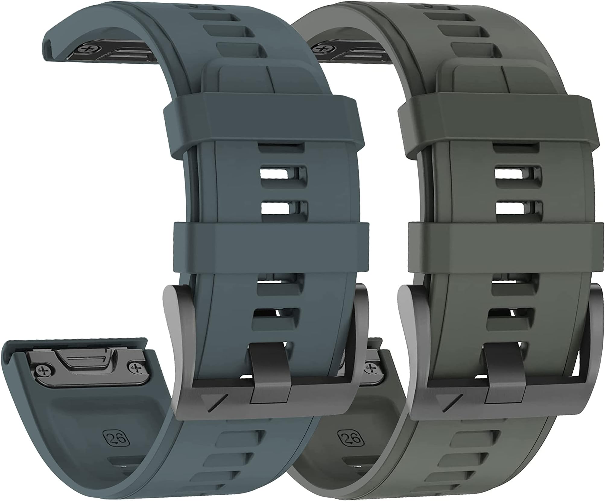 hellosyCompatible with Fenix 5X Band, 26mm Soft Silicone Quick Release Replacement Watch Strap For Garmin Fenix 5X Fenix 5X PlusFenix 6XFenix 6X ProFenix 7XFenix 3Fenix
