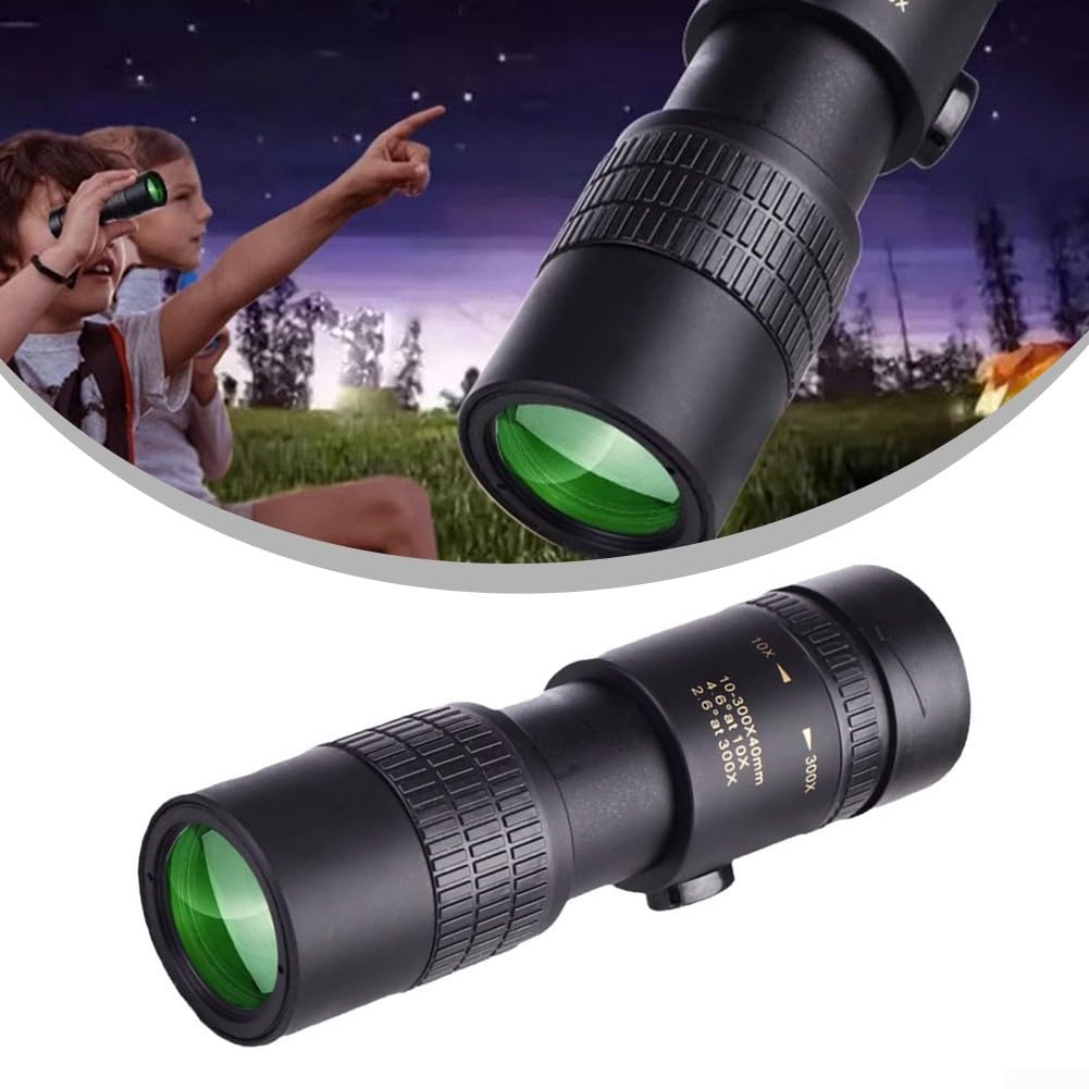 Télescope Monoculaire Zoom 10-300x Haute Définition - Portable Pour Randonnée, Camping Et Observation Extérieure
