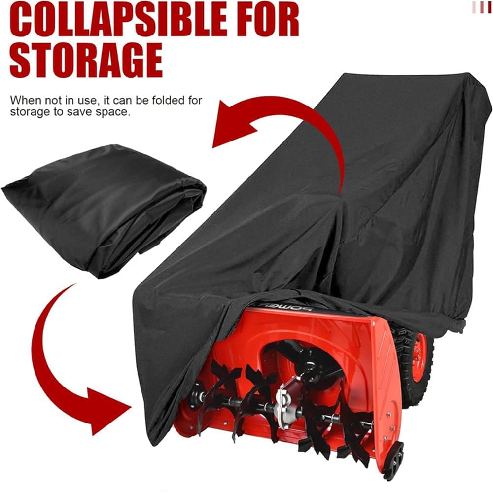 Snow Shovel Cover, Snow Blowing Cover, Anti Snow Oxford Cloth Snow Shovel Cover, Outdoor Furniture and Home Cover (2, Black, 60.2in*33in*45in)