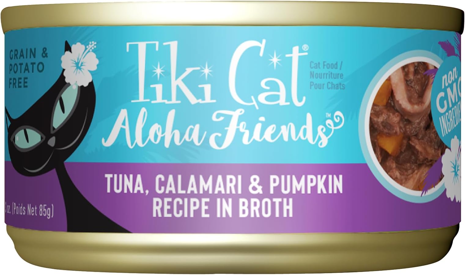 Tiki Cat Aloha Friends Wet Cat Food, Tuna, Calamari & Pumpkin, 3 oz. Cans