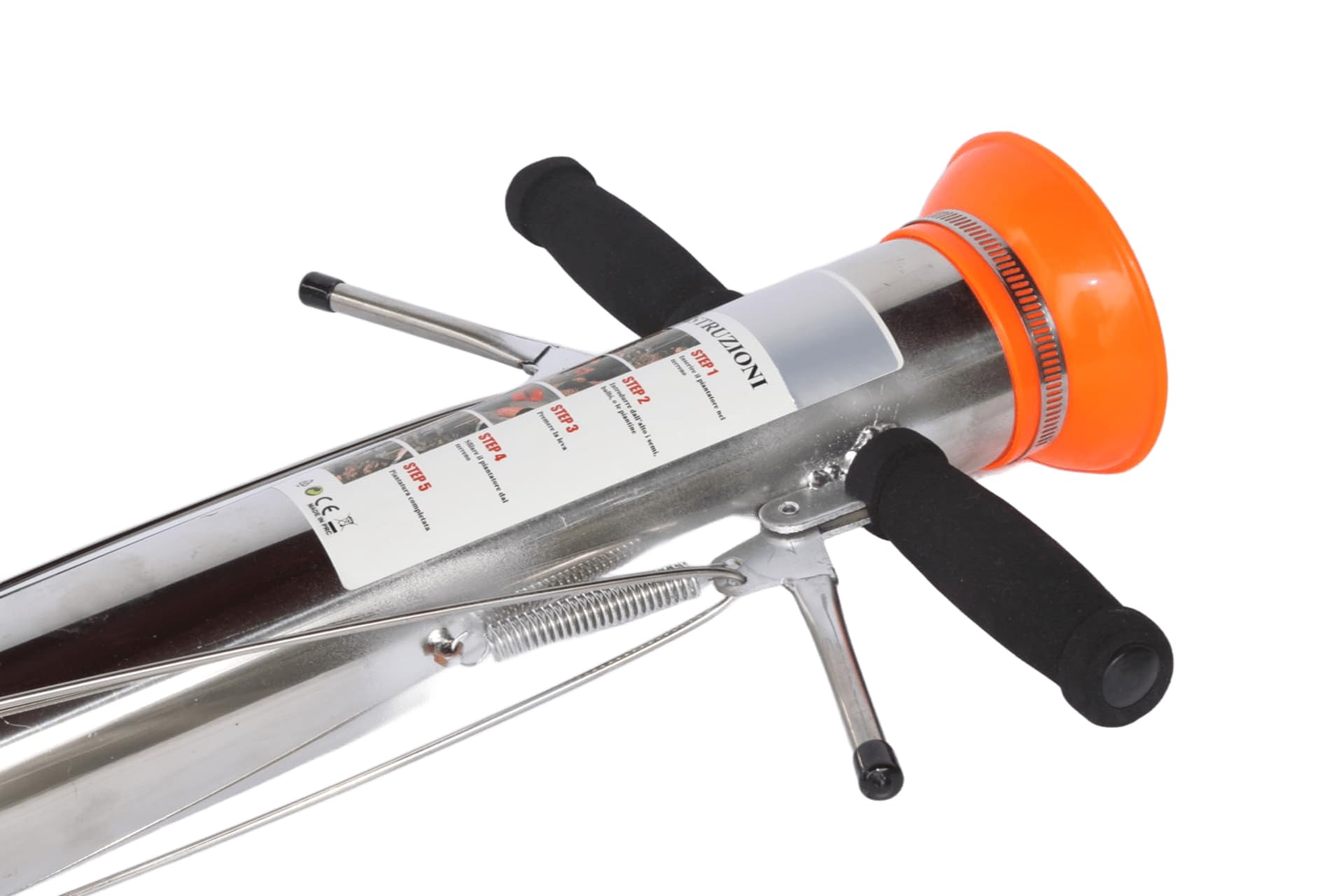 Traplanteur semi-automatique avec double poignée en acier inoxydable