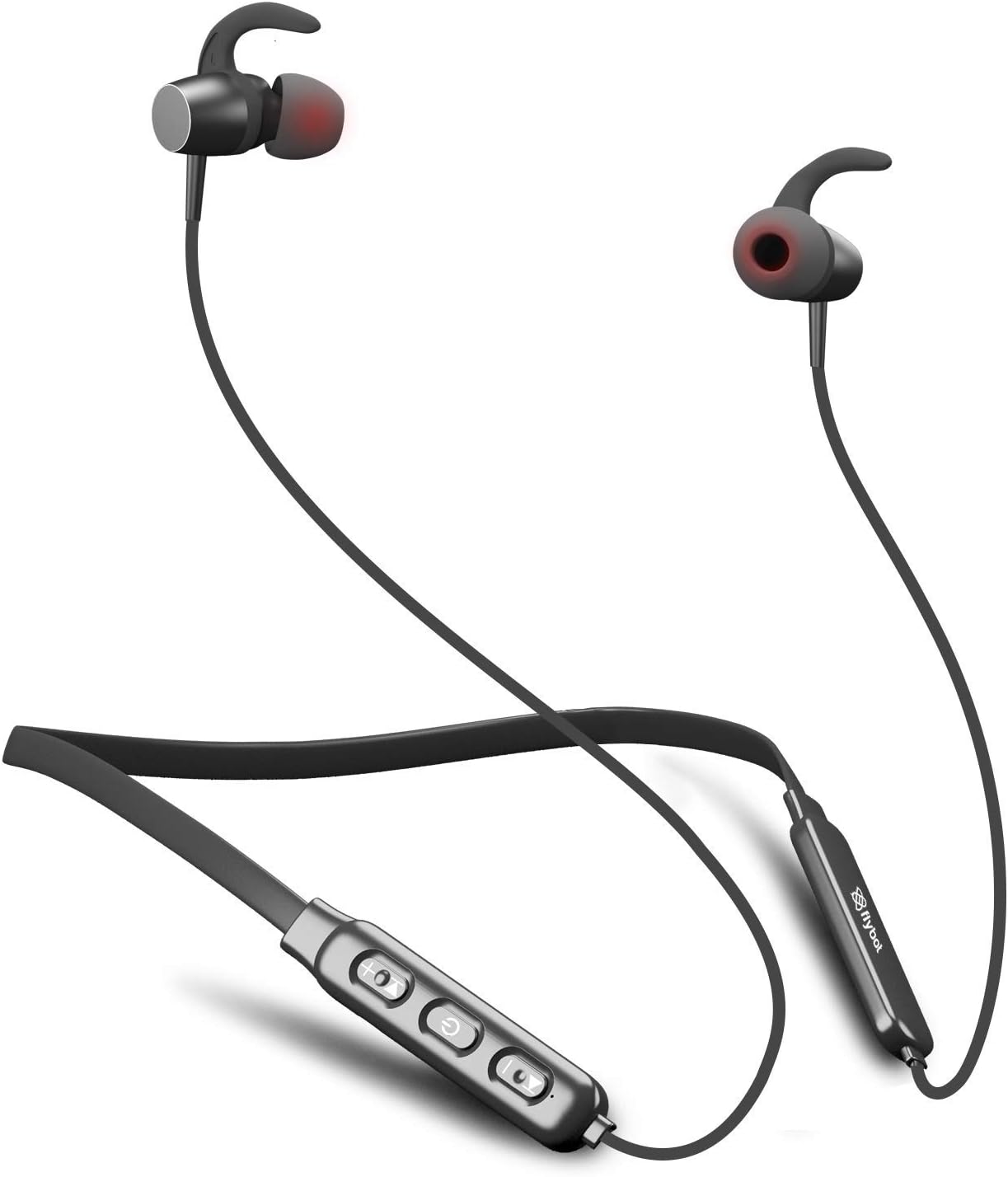 Flybot Blaze Bluetooth Wireless in Ear Neckband Earphone with Mic Qualcomm Chipset, Immersive Stereo Sound and Hands Free Mic (Black)