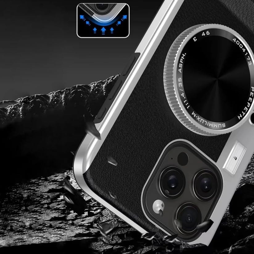 Image of MILLION CASES Back Cover Case for iPhone 14 Pro Shockproof Protective Retro Camera Lens Aesthetic Case for Men & Boys(Brown)