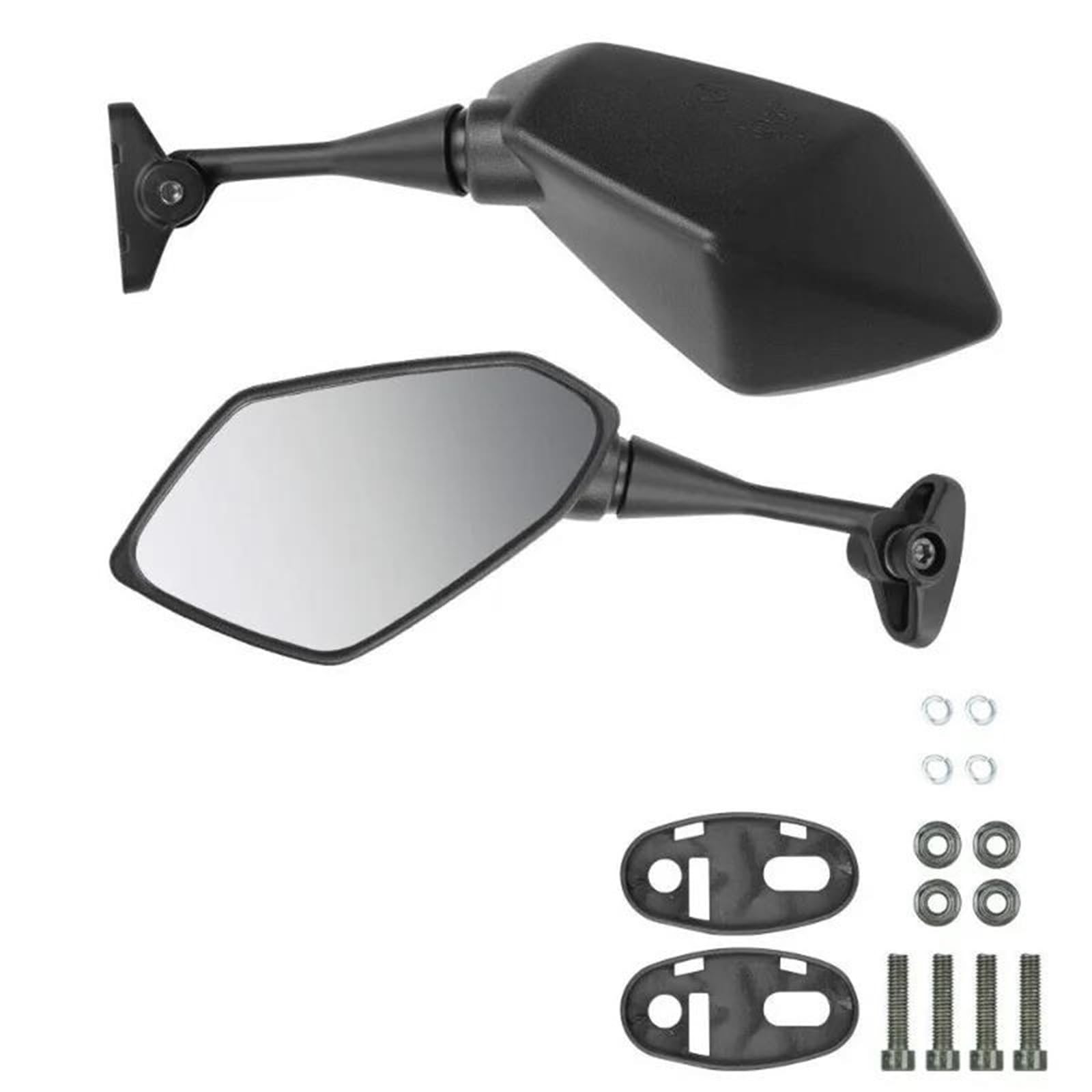 Espejos retrovisores para motocicleta YZF R6 y R3 en acabado carbono negro