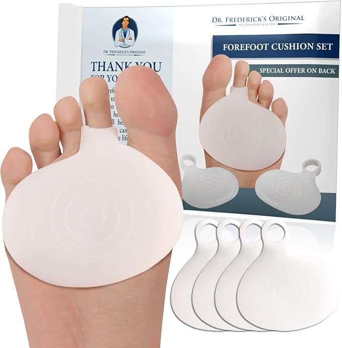Dr. Frederick's Original Metatarsal Pads 4 Pieces Ball of Foot Cushions for
