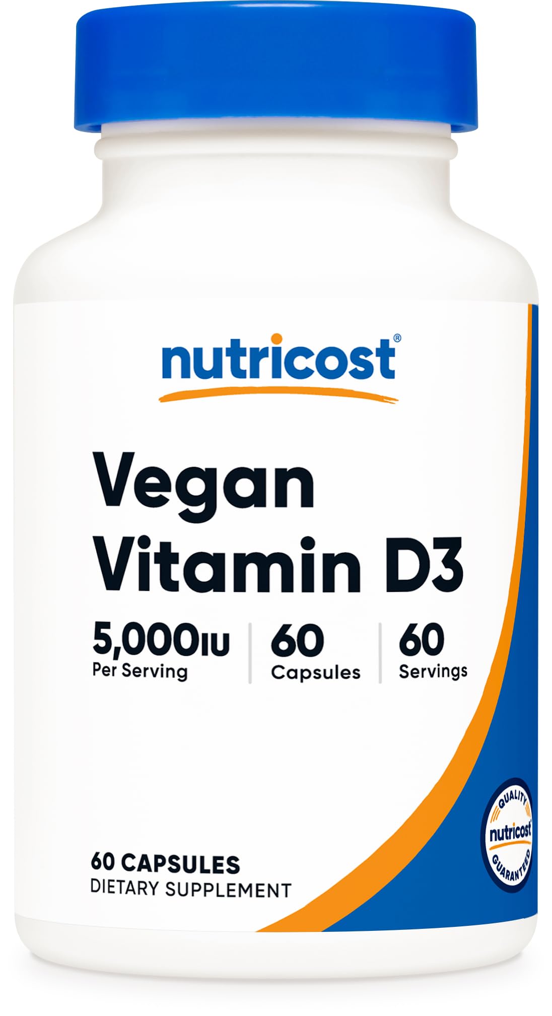 Nutricost Vegan Vitamin D3 (5,000 IU) 60 Capsules, Gluten-Free, GMO-Free
