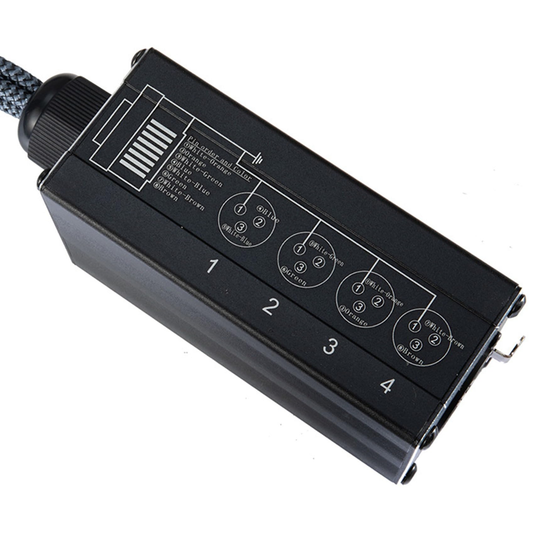 3 Paio XLR/Femmina 4 Canali Snake 3 Pin XLR/Un Ethercon RJ45 Cat5/Cat6 Extender Ethernet per Palco dal, Nero