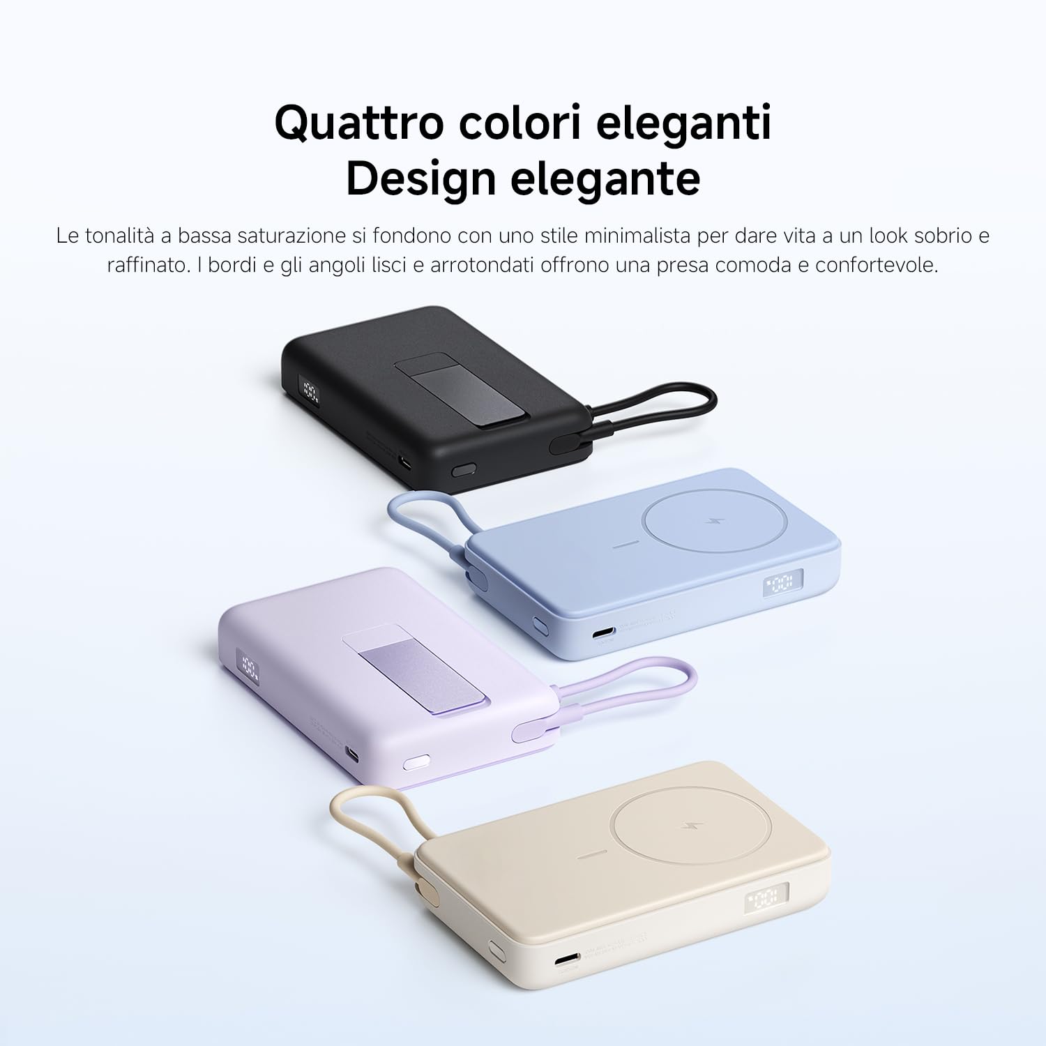 Xiaomi Power Bank Magnetico 10000mAh con Supporto Regolabile, MagSafe USB-C | Power bank MagSafe 10000mAh con supporto integrato. Ricarica wireless + supporto — perfetto per viaggi e videochiamate.