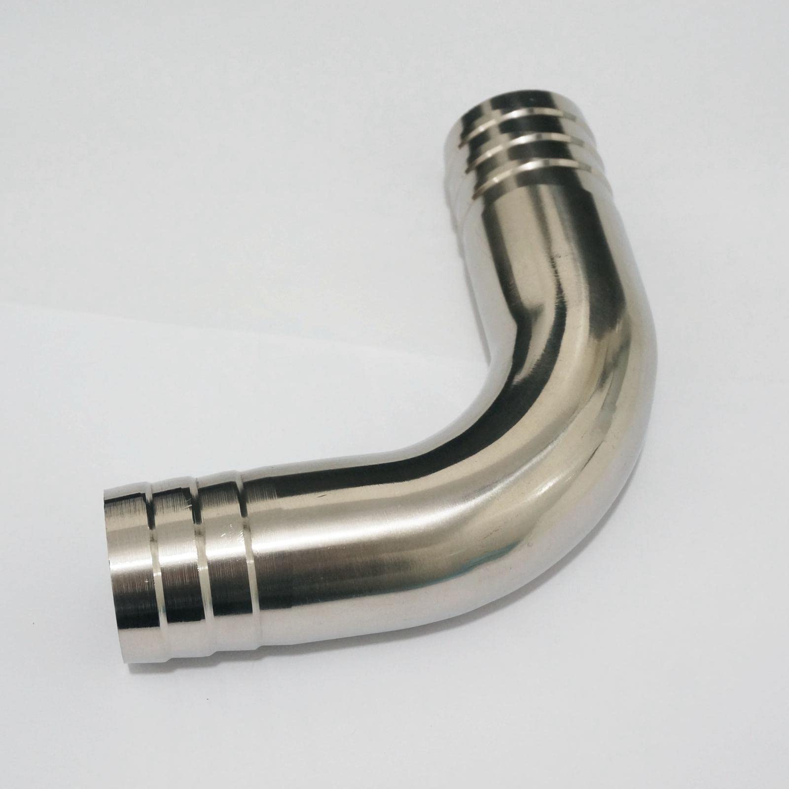 Fit for 63mm 2.5" I/D Hose Barbed 304 Stainless Steel 90 Degree Elbow Pipe Fitting Connnector