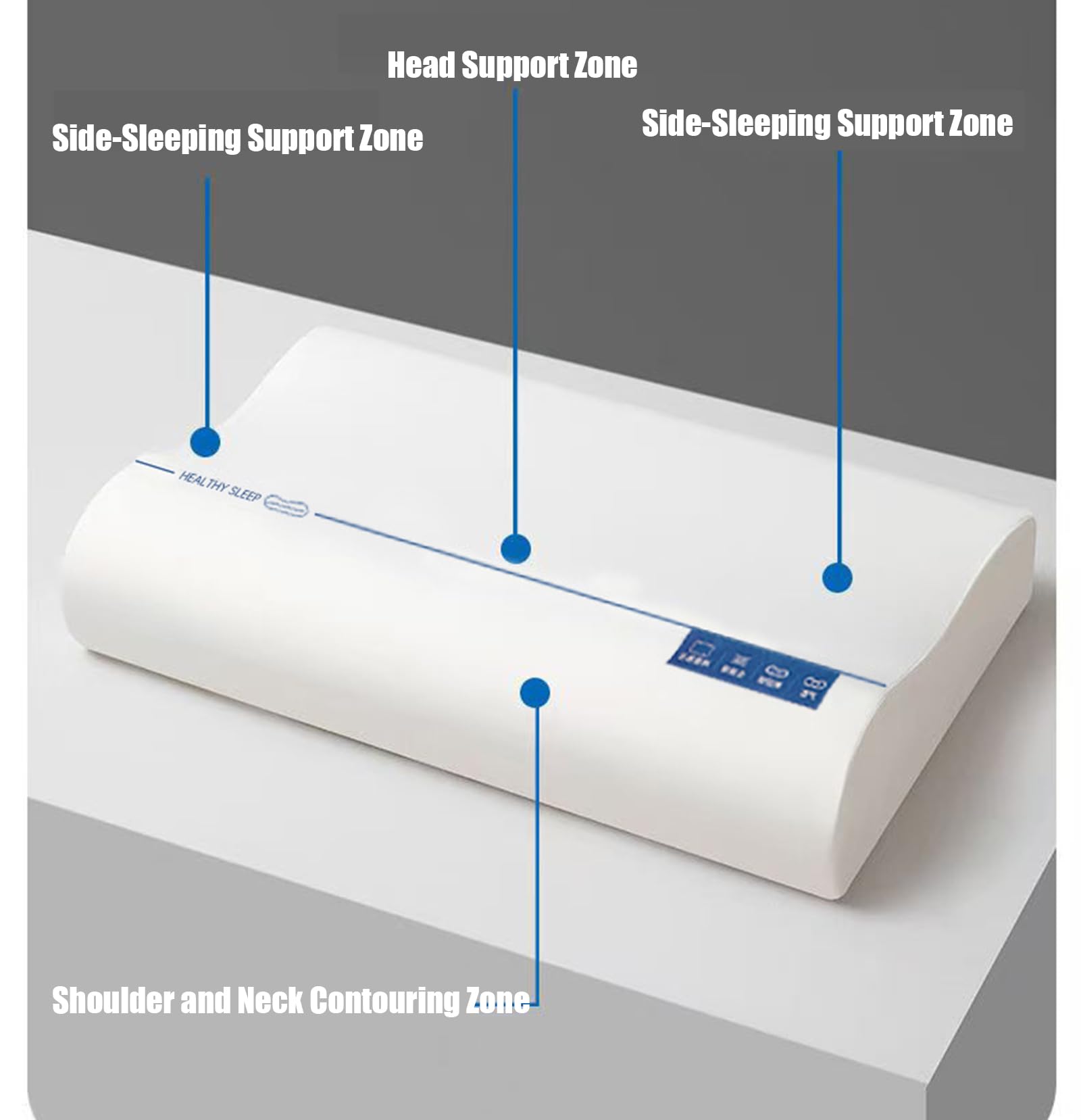 Cuscino cervicale per alleviare Il Dolore al Collo, Cuscino cervicale in Memory Foam per Dormire, Cuscino Ortopedico Regolabile a Sandwich,40 * 60 cm
