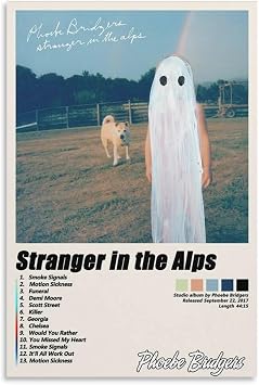ZANLIART Phoebe Bridgers - Stranger in The Alps Album Cover Canvas Print Music Poster for Room Aesthetic Unframe-style24x36inch60x90cm