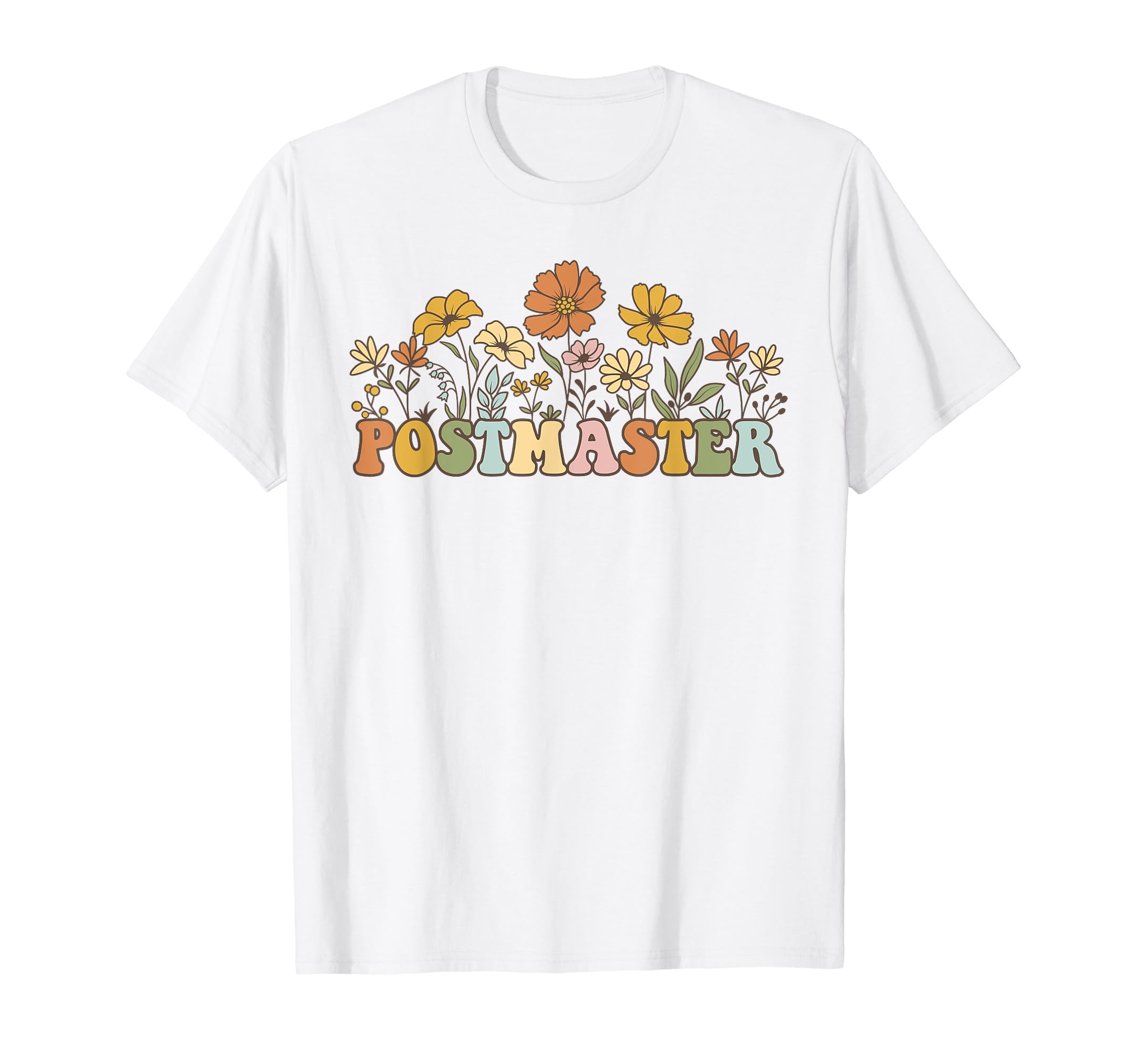 Funny Groovy Postmaster TeeGroovy Postmaster Post Office Postal Worker Mailman T-Shirt