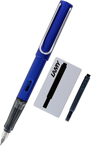 Lamy AL-starpluma estilográfica, azul del océano Barrel, punta media, con 5cartuchos de tinta
