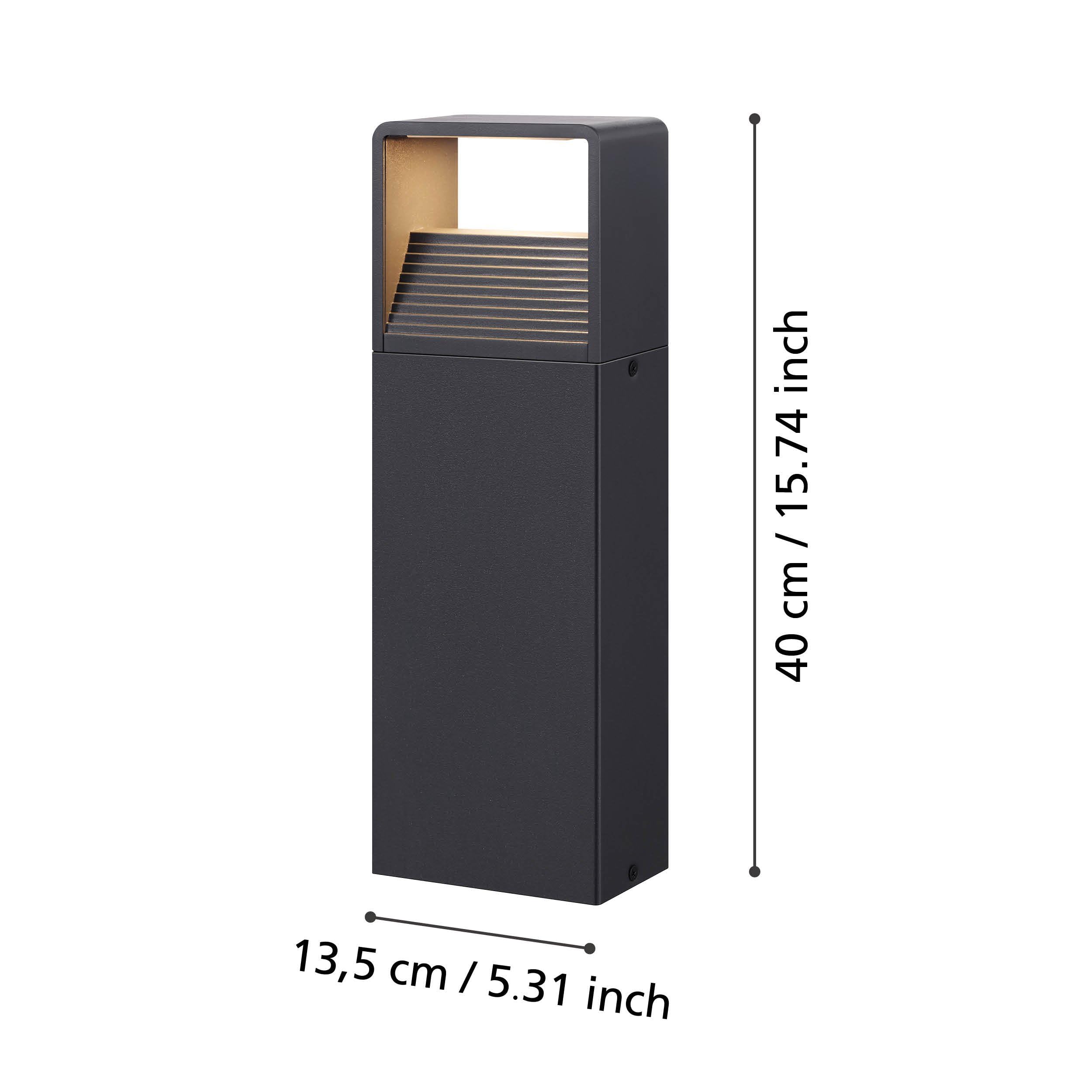 Eglo LED Lampada da esterno Doninni 1, lampada da palo singola, lampada | da palo in alluminio e plastica, colore antracite e bianco, IP44