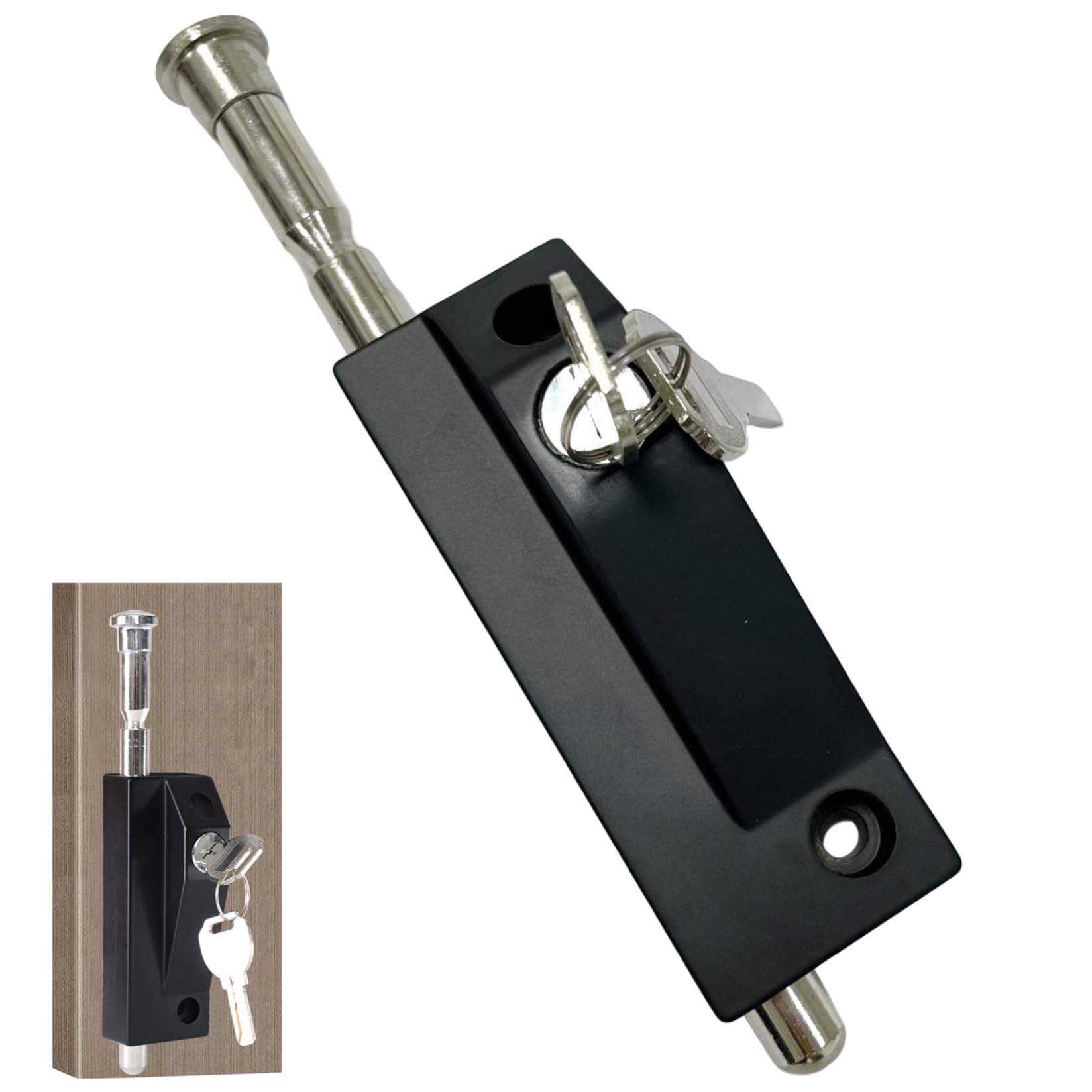 Loquet de sol pour porte coulissante de hangar avec verrouillage à clé robuste