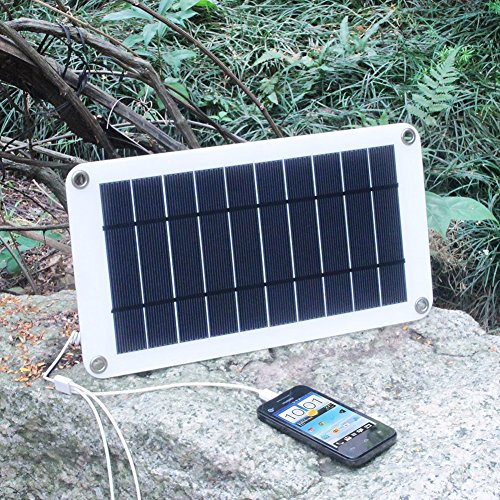 SUNKINGDOM trade; 8W 5V USB Port Ultra-thin Portable Solar Panel Solar Charger with PowermaxIQ Technology for iPhone, iPad, iPod, Samsung, Camera, and Any Other USB Device