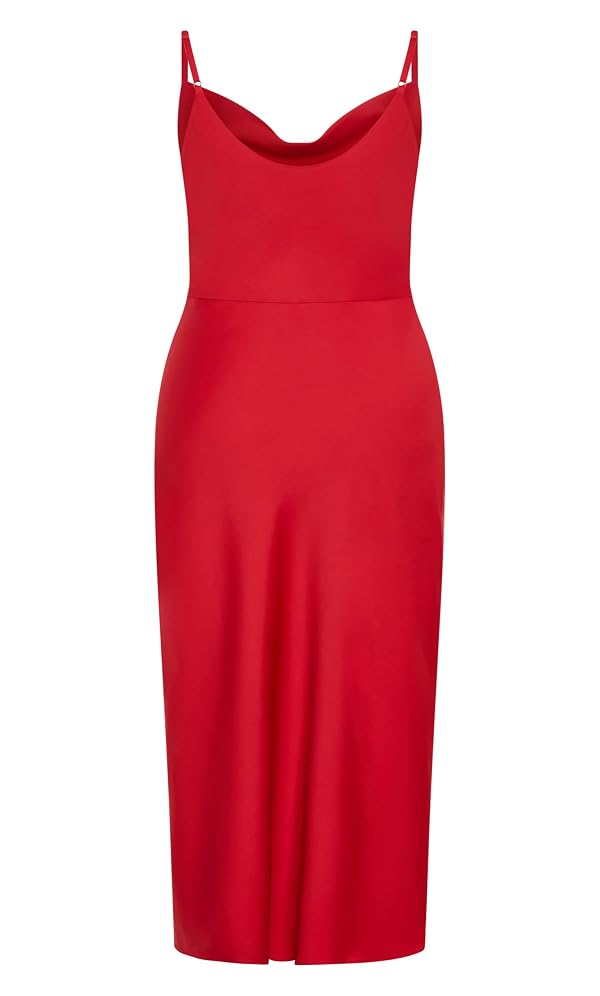 City Chic Women's Plus Size Cocktail Dress-Mali Side Gathering Front Split, Red by City Chic - Used condition - Image 5