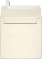 Vista 279 de LUXPaper Sobres de invitación cuadrados Despegar y prensar 8 x 8 pulgadas Natural Texto de 70 libras 50