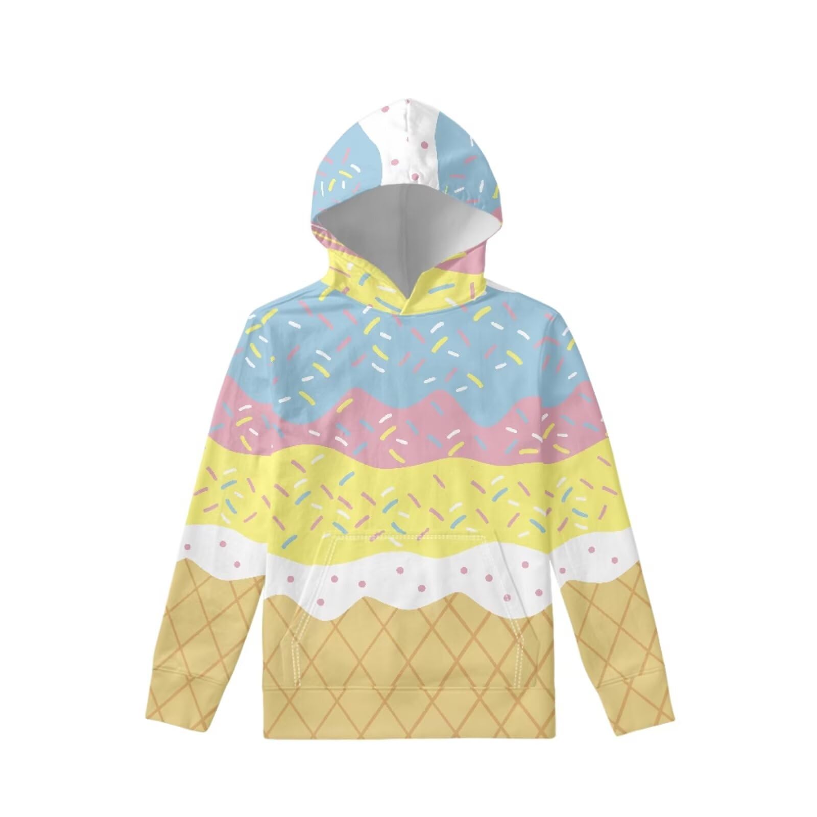 Coloranimal Unisex Girls and Boys Long Sleeve Hoodies Hoody Athletic Pullover Sweatshirts Tops Age 6-16year