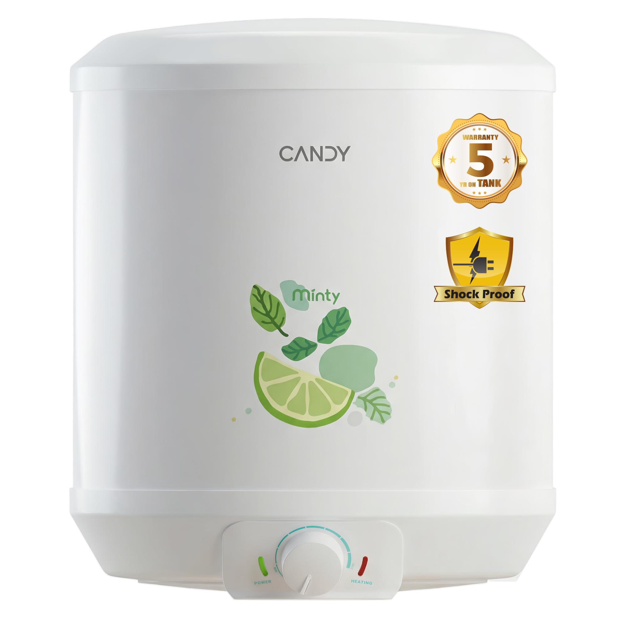 Candy Minty Storage Water Heater Geyser 10L,Haier's sub-brand,5 Star BEE Rating,72 Hours Heat Block, 2KW Electric Geyser for Bathroom, Warranty：3 Yr Overall,5 Yr Tank,Hard Water Protection-image-32