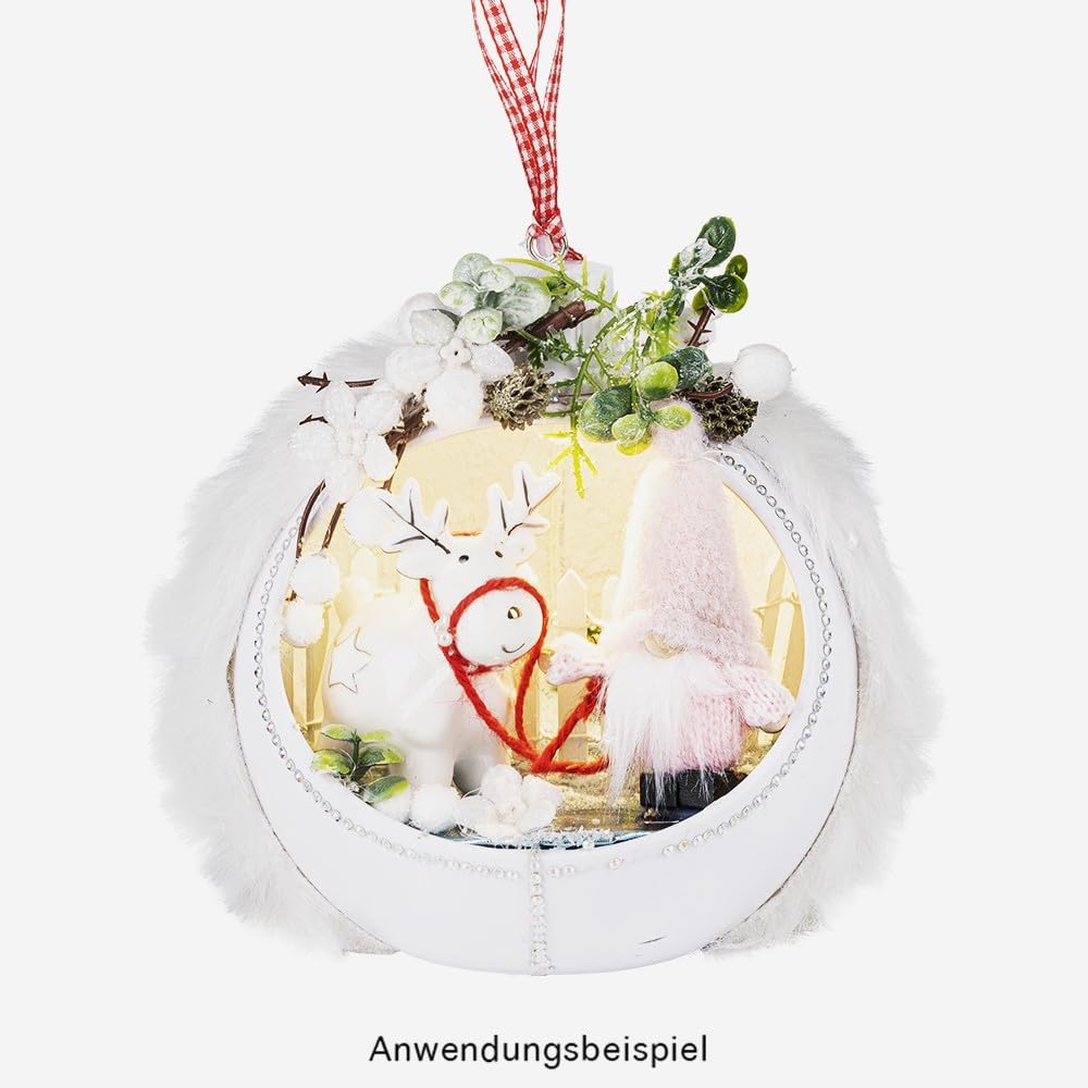 Nastro In Pelliccia Sintetica Bianca Ideen Mit Herz - Larghezza 6 Cm, Lunghezza 2 M, In Poliestere, Per Decorazioni E Cucito Creativo - 5