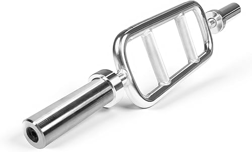 CAP Barbell Barra olímpica para tríceps de 34 pulgadas, cromada (OBIS-34S)